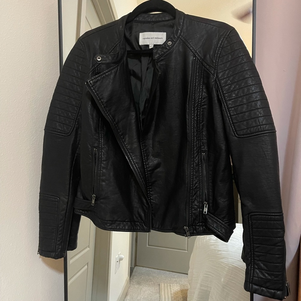 Vegan Leather Moto Jacket